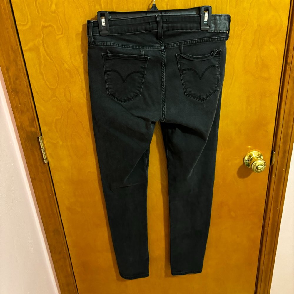 Levi’s 711 Skinny Jeans Black Stretchy 30x30 - Picture 9 of 16